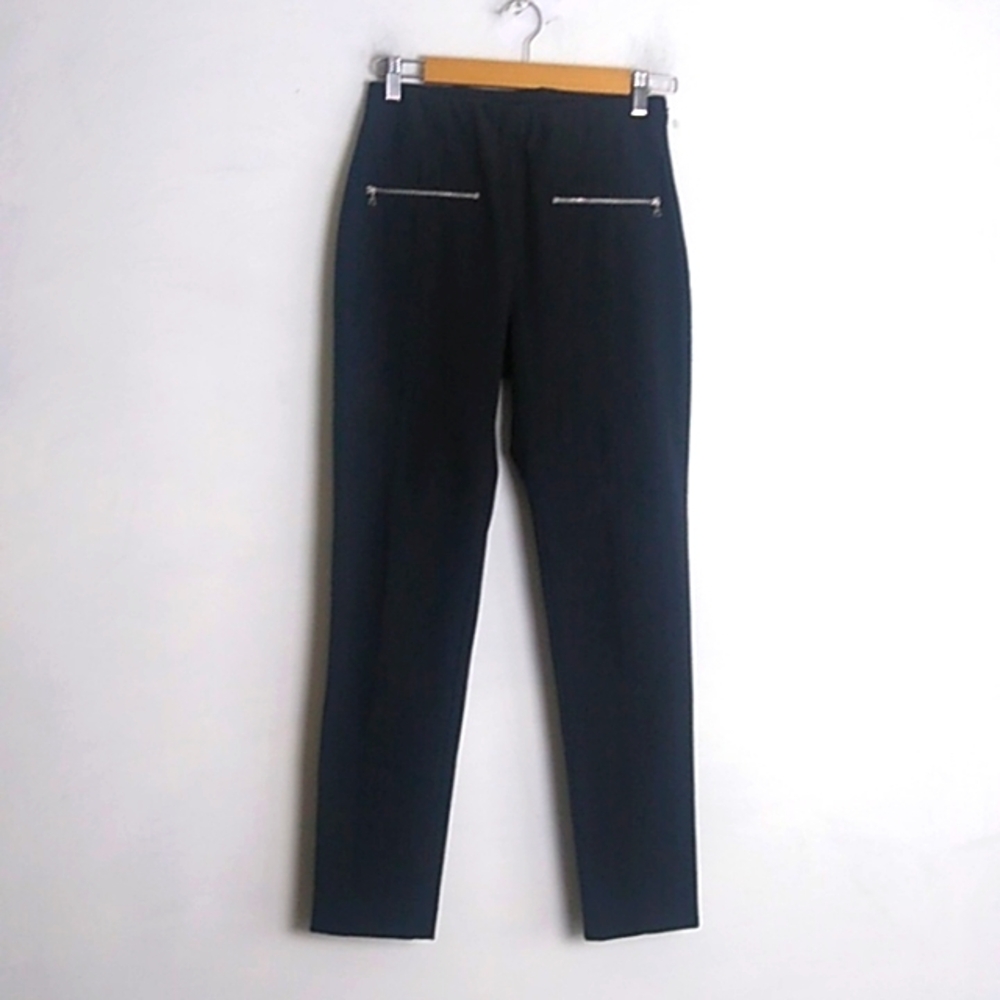 Rag & Bone Pants Womens Black Flat Front Pockets Side Zipper Ankle Preppy size 4